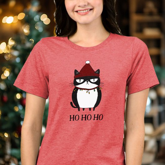 Funny Grouchy Cat Catmas Spaß Weihnachten Tri-Blend Shirt