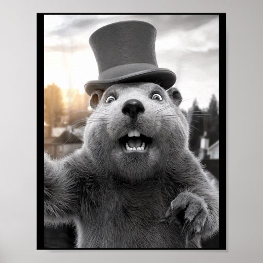 Funny Ground Hog Day Woodchuck Funny Groundhog Sel Poster (Vorne)
