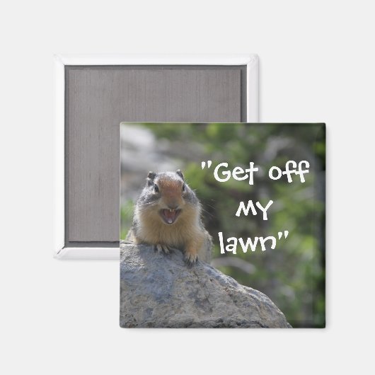 Funny Ground Squirrel Magnet (Vorderseite/Rückseite)