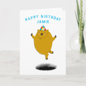 Funny Groundhog Day Birthday Card Karte (Vorderseite)