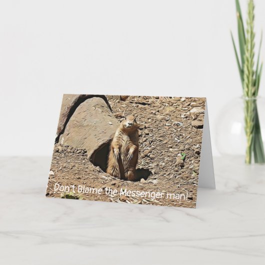Funny Groundhog Day Card Karte (Vorderseite)
