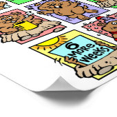 Funny Groundhog Day Cartoon Poster (Ecke)