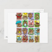 Funny Groundhog Day Cartoon Postkarte (Vorne/Hinten)