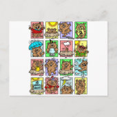 Funny Groundhog Day Cartoon Postkarte (Vorderseite)