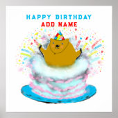 Funny Groundhog Day Geburtstag Poster (Vorne)