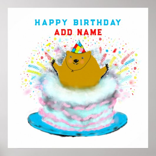 Funny Groundhog Day Geburtstag Poster (Vorne)