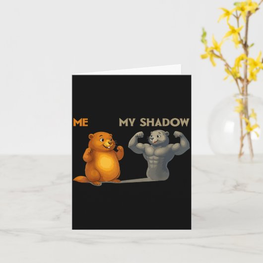 Funny Groundhog Day Karte (Gelbe Blume)