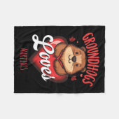 Funny Groundhog Day Martini Design Groundhogs Love Fleecedecke (Vorderseite (Horizontal))