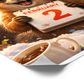 Funny Groundhog Day Poster - February 2  (Ecke)