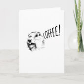 Funny Groundhog Kaffee! Karte (Vorderseite)