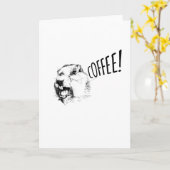 Funny Groundhog Kaffee! Karte (Gelbe Blume)