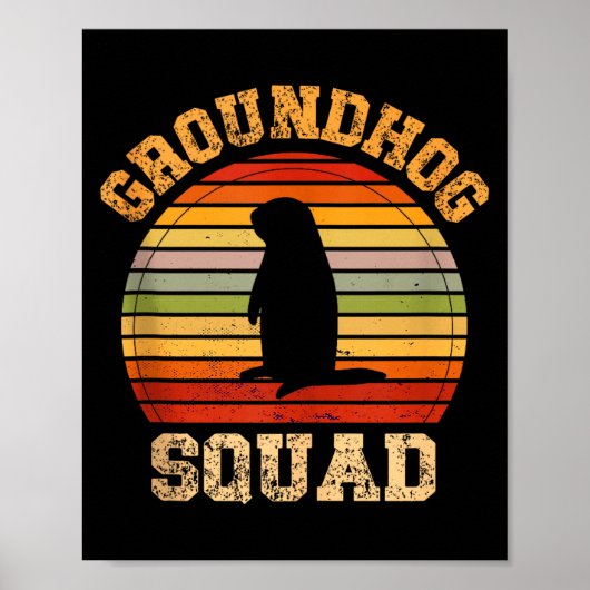 Funny Groundhog Squad Design Happy Groundhog Day 2 Poster (Vorne)