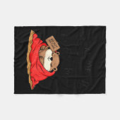Funny Groundhog Wake Me Up When Winter Ends Ground Fleecedecke (Vorderseite (Horizontal))