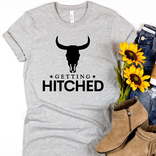Funny Group Bachelorette Western Hitched T-Shirt