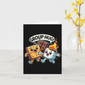 Funny Group Umarmung Marshmellow Smores Outdoor Ca Karte (Gelbe Blume)