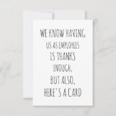 Funny Group Work Card - Boss Card - Boss's Day Dankeskarte (Vorderseite)