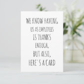 Funny Group Work Card - Boss Card - Boss's Day Dankeskarte (Stehend Vorderseite)