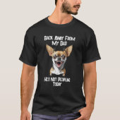 Funny Growling Chihuahua Hunde Humor T-Shirt (Vorderseite)