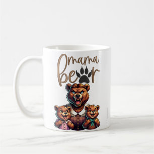Funny Growling Mama Bear Niedlich Cubs Kaffeetasse