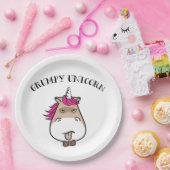 Funny Grumpa Einhornpapierplatte Pappteller (Party)