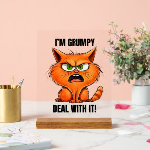 Funny grumpic word art acrylschild