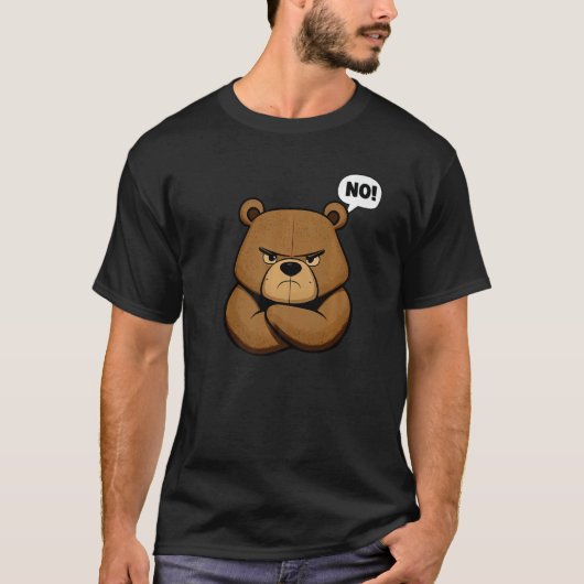 Funny Grumpy Bear - No! Premium T-Shirt (Vorderseite)