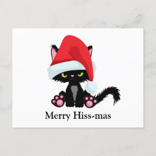 Funny Grumpy Black Cat Weihnachten