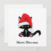 Funny Grumpy Black Cat Weihnachten (Vorne/Hinten)