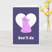 Funny Grumpy Cat Anti-Valentine's Day Sarcastic Karte (Gelbe Blume)