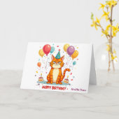 Funny Grumpy Cat Birthday Card - Ballon Overload Karte (Gelbe Blume)