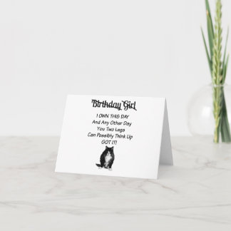Funny Grumpy Cat Birthday Girl Card Karte