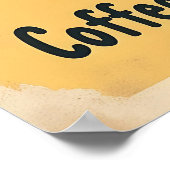 Funny Grumpy Cat Coffee Art Poster (Ecke)