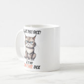 Funny Grumpy Cat Don't Care Face Kaffeetasse (Vorderseite Links)