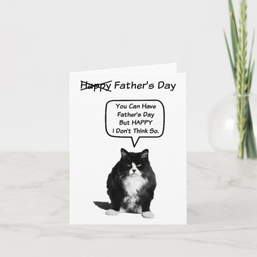 Funny Grumpy Cat Father's Day Card Karte (Vorderseite)
