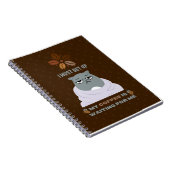 Funny Grumpy Cat Kaffee Lover auf braunem Hintergr Notizblock (Rechte Seite)