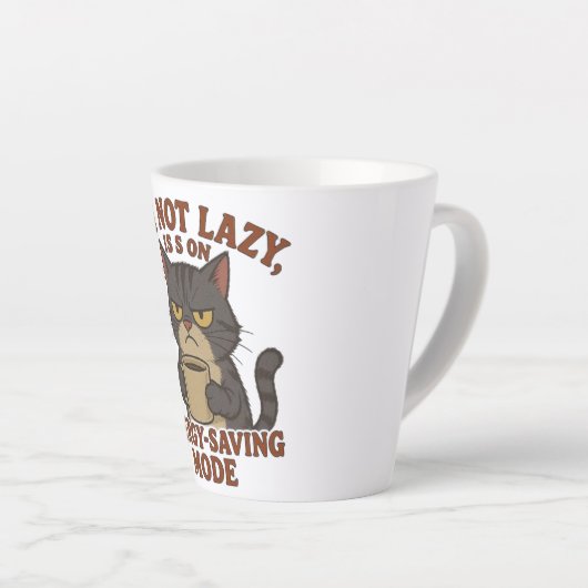 Funny Grumpy Cat Latte Mug Milchtasse (Rechte Ecke)