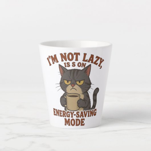 Funny Grumpy Cat Latte Mug Milchtasse (Vorderseite)