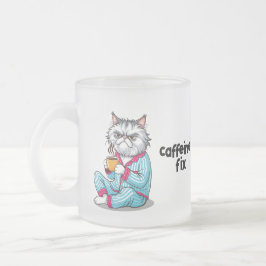Funny Grumpy Cat Mattierte Tasse mit/ Ihr Name edi