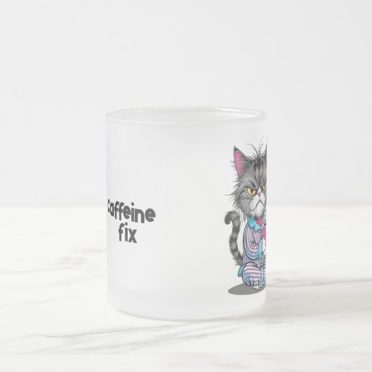 Funny Grumpy Cat Mattierte Tasse mit/ Ihr Name edi (Mittel)