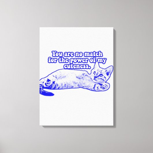 Funny grumpy cat meme for kitten and cat lovers leinwanddruck (Vorderseite)
