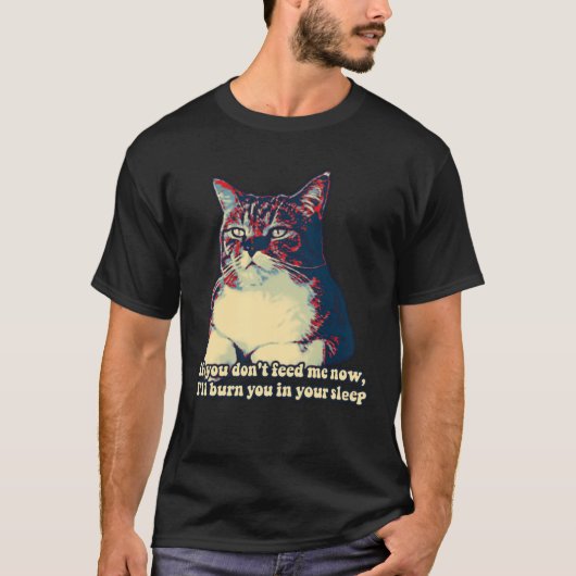 Funny grumpy cat meme for kitty owners and lovers T-Shirt (Vorderseite)