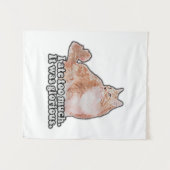 Funny grumpy cat meme für Katz- und Kitesurfer Wandteppich (Vorderseite (Horizontal))