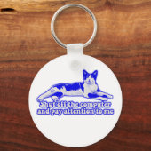Funny grumpy cat meme für Katzenbesitzer & Liebhab Schlüsselanhänger (Vorderseite)