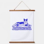 Funny grumpy cat meme für Katzenbesitzer & Liebhab Wandteppich Mit Holzrahmen (Vorderseite)