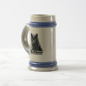 Funny grumpy cat meme für Katzenbesitzer und Liebh Bierglas (Vorderseite Links)