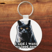 Funny grumpy cat meme für Katzenbesitzer und Liebh Schlüsselanhänger (Vorderseite)