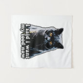 Funny grumpy cat meme für Katzenbesitzer und Liebh Wandteppich (Vorderseite (Horizontal))