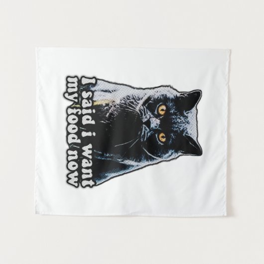 Funny grumpy cat meme für Katzenbesitzer und Liebh Wandteppich (Vorderseite (Horizontal))