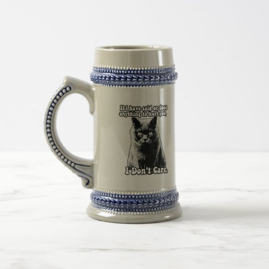 Funny grumpy cat meme für kitten personen & besitz bierglas (Links)