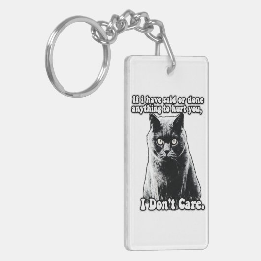 Funny grumpy cat meme für kitten personen & besitz schlüsselanhänger (Vorderseite links)